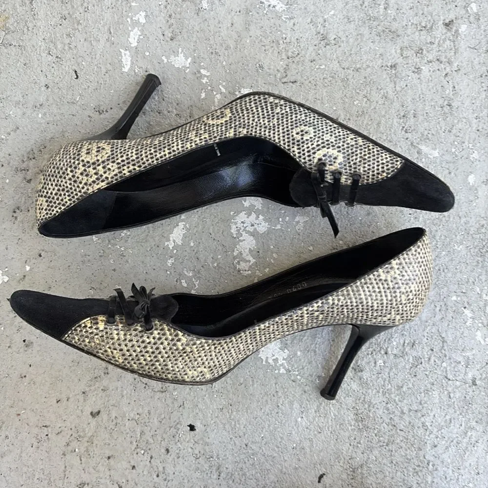 St. John leather n Suede heels